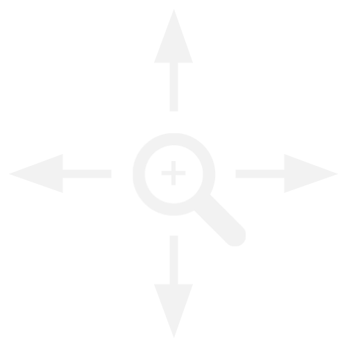 A magnifying glass icon and arrows prompting the user to interact with the panorama.